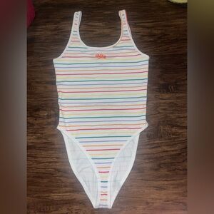 Size XS Rainbow Striped Nike Bodysuit